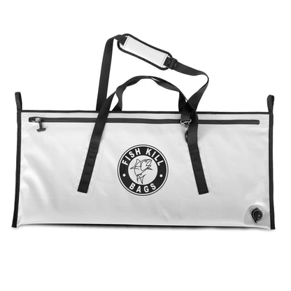 Flat PVC Tarpaulin Insulated Fish Cooler Kill Bag - Waterproof Fishing Cooler Bag with Easy Grip Carry Handles - Portable Soft Cooler - 3 Sizes