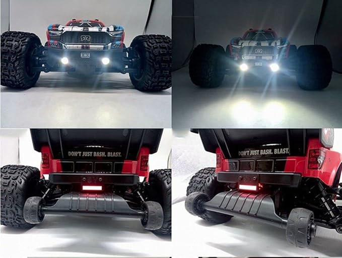 XBERSTAR RC LED Light Kits w/Remote Control Switch for Arrma Vorteks RC Upgrade Parts (1 Set)