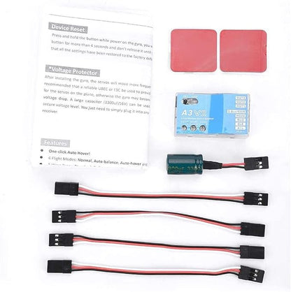 Jadeshay RC Flight Controller F50A 3 Axle Gyro A3 V2 Flight Controller System One Key Auto Hover Multi Mode HV Support Ideal for RC Fixed Wing Airplane Enthusiasts