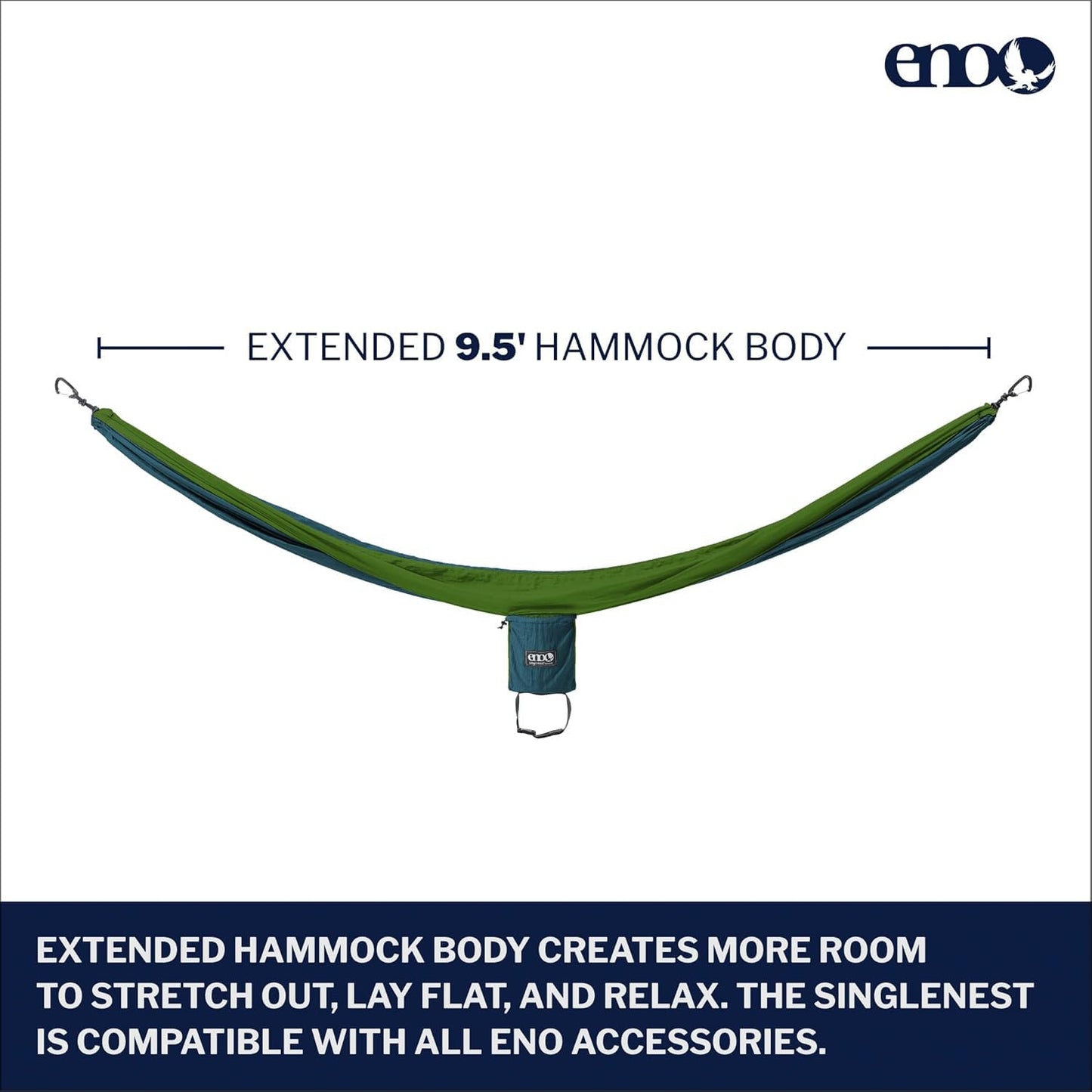 ENO Bundle, Includes the SingleNest Hammock & Atlas Suspension System, Lightweight, Durable Hammock with Straps for Camping, Hiking & Travel, Grey/Chartreuse