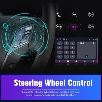 5G WiFi Car Stereo for Jeep Compass Patriot, 7 inch Touch Screen Android 13 Radio with Bluetooth GPS Wireless CarPlay Android Auto AM/FM DSP Wireless Update Menu Button(2GB+64GB)