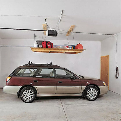HARKEN Hoister Lightweight Cargo Carrier Overhead Garage Storage 4-Point Hoist System for 60lb Carriers, Kayaks, Canoes, Storage (60lb max load,16ft.Ceiling), Model 7801.16