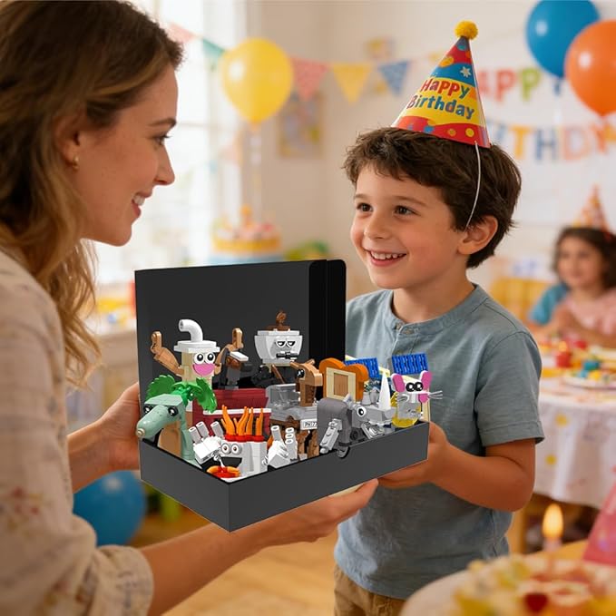 Brainrot Vrial Meme Building Blocks Set - 8-in-1 605 Pieces STEM Learning Construction Toys for Ages 6+ Compatible with Standard Bricks Ideas for Birthday &amp Holiday