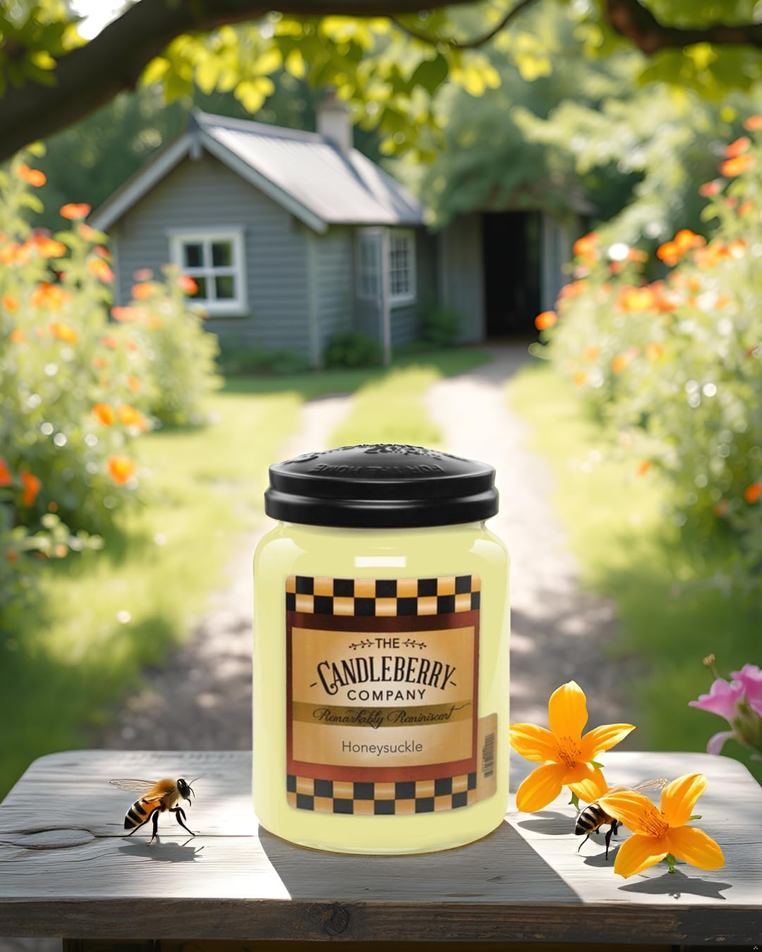 Candleberry Candles | Honeysuckle Candle | Best Candles on The Market | Hand Poured in The USA | Highly Scented & Long Lasting | Large Jar