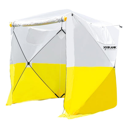 XIXIKANK Pop Up Work Tent Instant Tool-Free Setup Portable Shelter for Outdoor Worksite, Construction, Gardening,Roadside Repairs,Emergency Shelter- Waterproof & UV Resistant Canopy 6ft x 6ft x 6.6ft