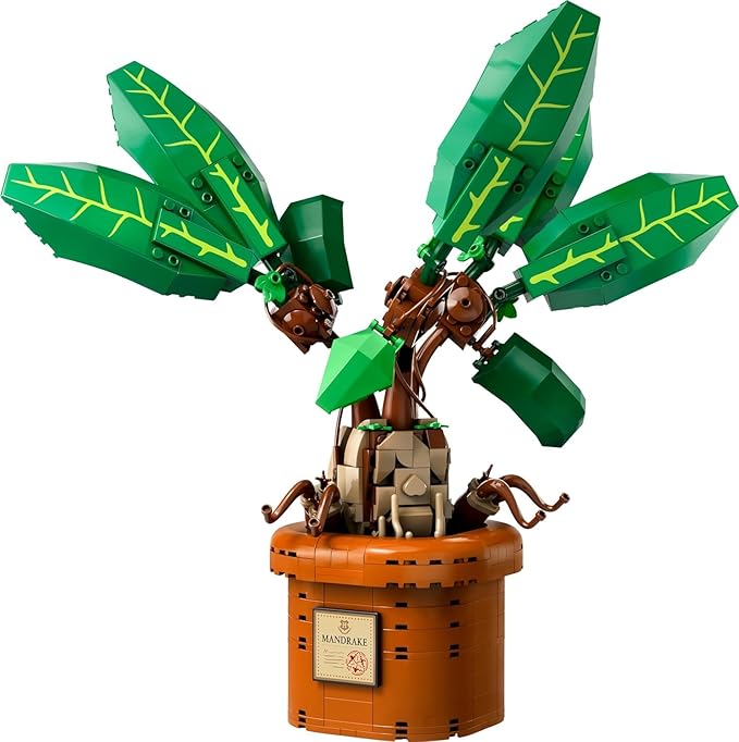 LEGO Harry Potter Mandrake Figure &amp Pot Plant Toy Harry Potter Collectible Gift Idea for Kids Magical Creature Playset for Room décor Harry Potter Toy for 10 Year Old Girls Boys or Any Fan 76