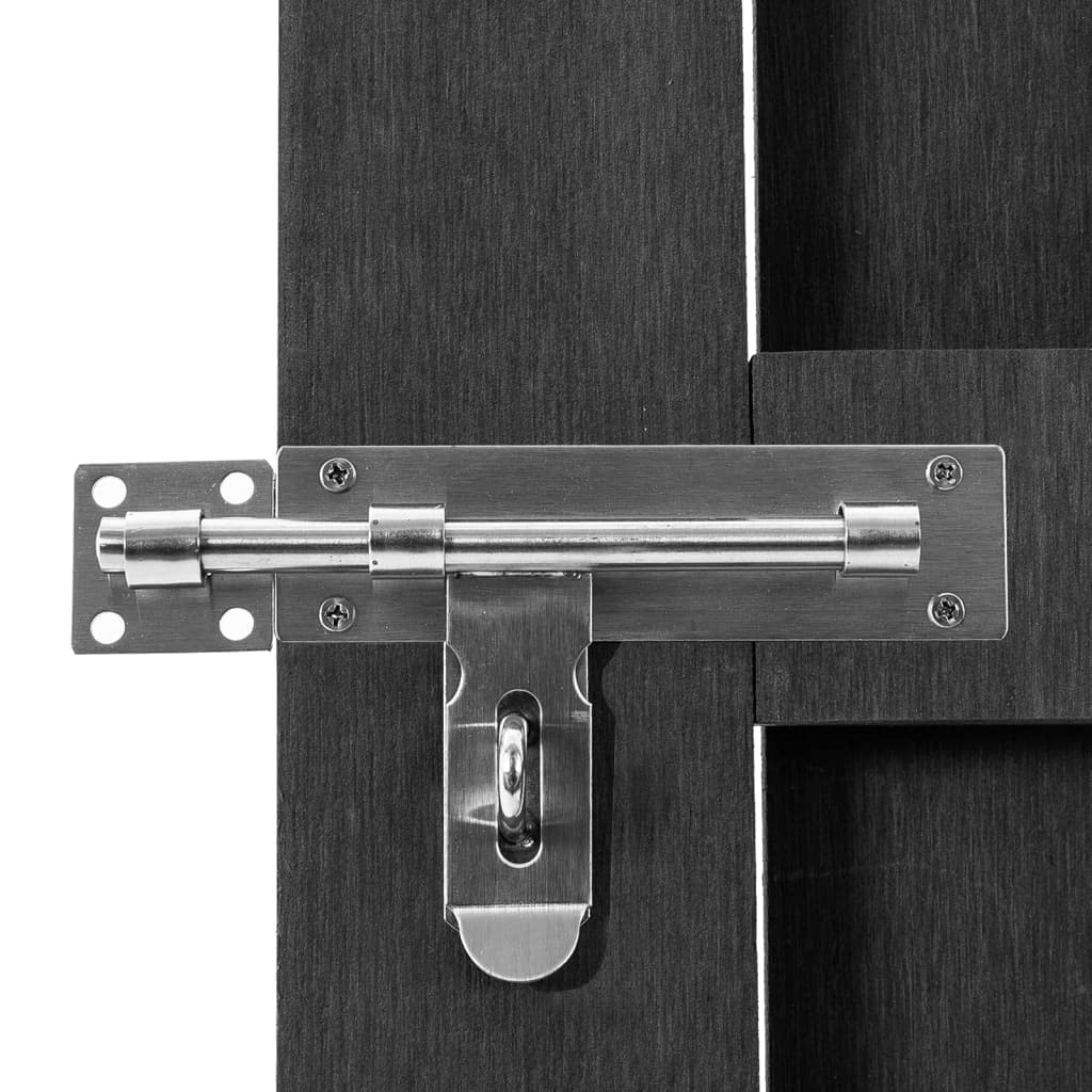 vidaXL Garden Gate, Fence Wall for Outdoor Balcony Patio Backyard, Privacy Screen for Entryway Driveway, Fence Gate Panel Border, WPC Gray