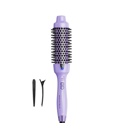 Wavytalk Updated Version Thermal Brush, 1.5 Inch Negative Ion Blowout Express Thermal Round Brush Creates Salon-Quality Blowouts, lonic Frizz Reduction Makes Hair Shinier & Smoother (Millennial Pink)