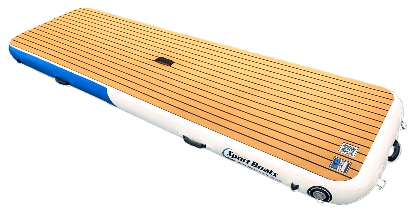 Island Hopper Mini Mate Yacht Dock 10' x 3' Inflatable Water Platform Dock & Boarding Boat Platform