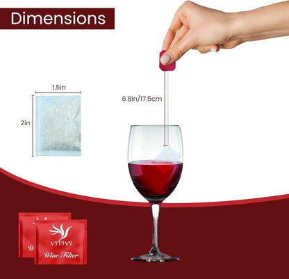 18 Pack Wine Filters, Wine Purifier To Remove Sulfite And Histamine, Wine Lover Accessories Valentine's Day Party Gifts for Men Women Him Mother Father Girlfriend Boyfriend Wife