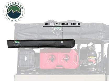 Overland Vehicle Systems HD Nomadic Car Side Shower Room with Black 1000G PVC Travel Cover, Universal L - Brackets, Dark Grey Body with Silver Inner Lining