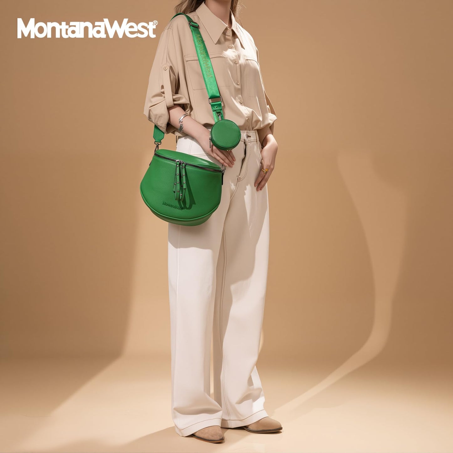 Montana West Large Crossbody Bags for Women Bum Bag Sling Purse with Adjustable Strap