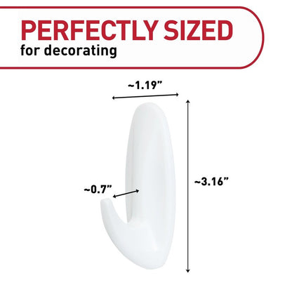 Command Medium Designer Hooks, 9 Hooks and 12 Strips, Damage-Free Hanging Wall Hook with Adhesive Strips, No Tools Great for Hanging, Organization and Storage, Holds up to 3 lb