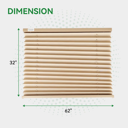 RVINGPRO RV Blinds for Camper Windows, Polyester, 62in W x 32in L, Cappuccino