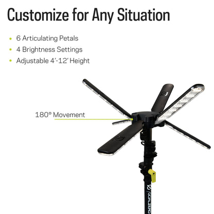 Goal Zero Skylight – 6000-Lumen Portable Telescoping LED Light Provides 300’ of Lighting, Adjustable 4’-12’ Height –Use for Camping, Tailgating, Outdoor, Work & Jobsite