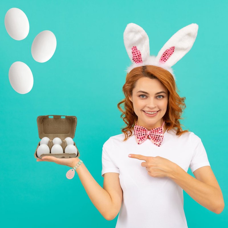 Chochkees Wooden Easter Eggs, White Wooden Eggs, 2.3" Inches (12-Pack)