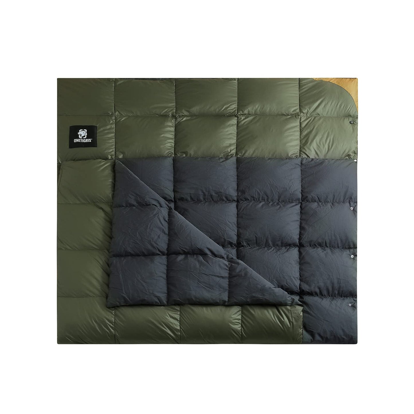 ONETIGRIS Down Camping Blanket 2 Person -Warm, Lightweight, Packable, Puffy Outdoor Travelling Blanket for Cold Weather Backpacking Hiking Stadium Gardening Beach Picnic Quilt