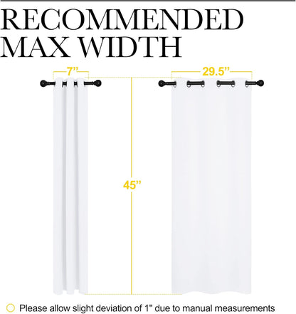 NICETOWN Curtains - Grommet Top Draperies for Small Windows | 50% Light Blocking, White (2 Panels, 34" x 45")