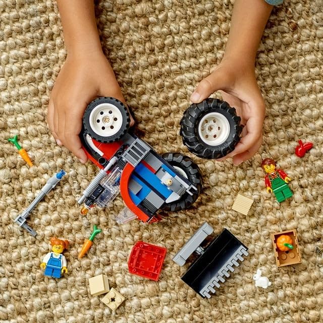 LEGO City Big Wheel Gift Set 66772 2in1 Tractor and Construction Digger Building Toy Sets Plus Farm Garden &amp Scarecrow Bonus Pack Great Gift for Boys and Girls Ages 5 and up