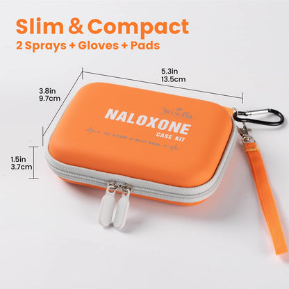 weefla Reflective Naloxone Carry Case for Nasal Sprays, 10-Pack