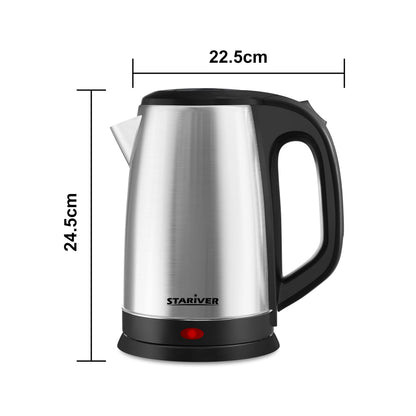 Stariver 2.5L Large Electric Kettle, BPA Free Stainless Steel Water Heater, Fast Boil Electric Tea Kettle, Water Boiler with Auto Shut-Off & Boil-Dry Protection for Family (10-12 Cups)