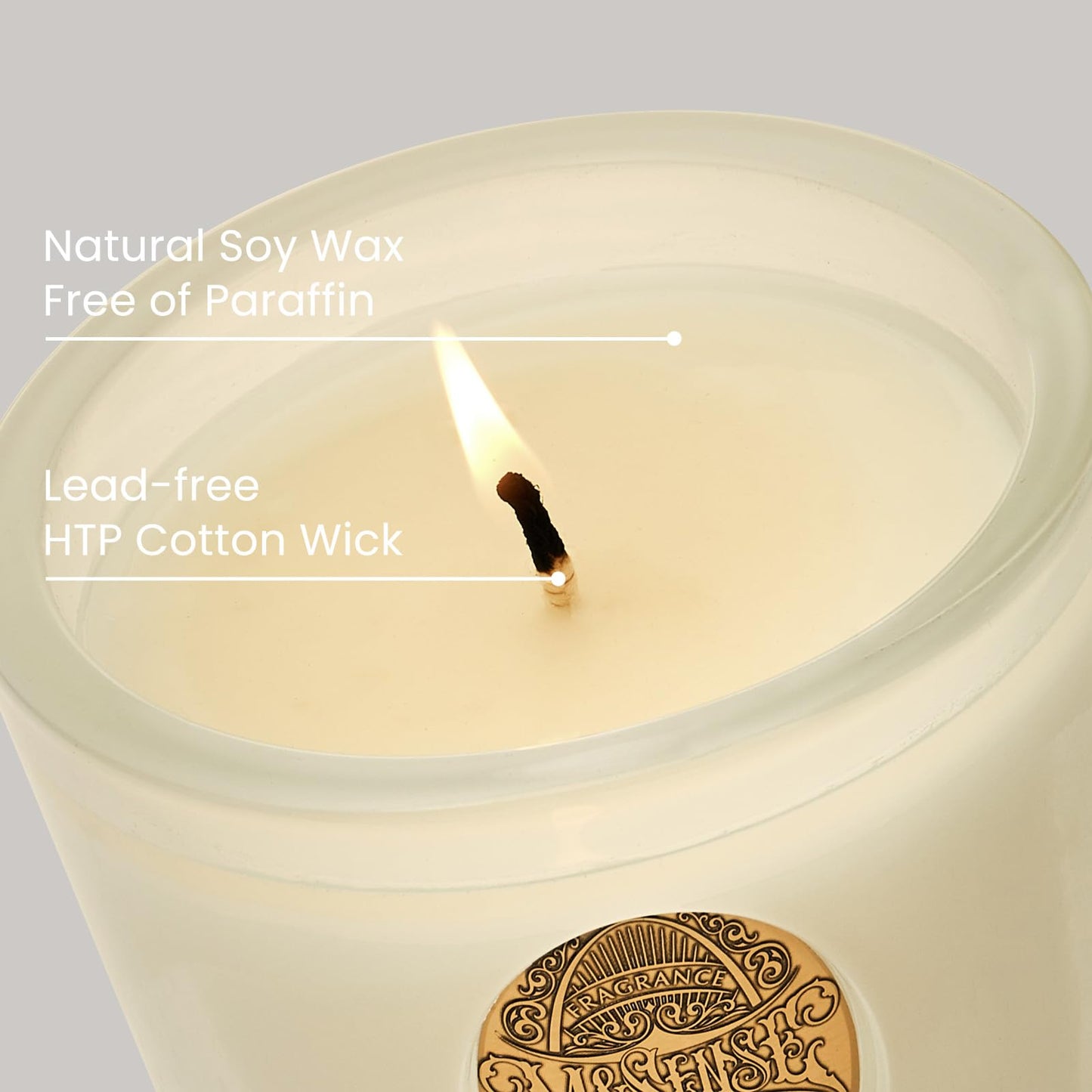 M&SENSE Vanilla Dream Soy Candle, 9.2 oz, 50-Hour Burn, Natural Non-Toxic Scented Candle, Aromatherapy for Stress Relief & Home Spa
