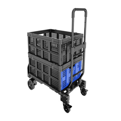 Discounted Combination of 2-in-1 Folding Hand Truck and Folding Storage Box.