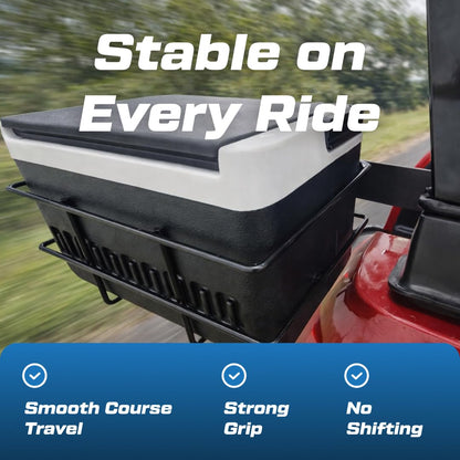 Evolution Golf Cart Cooler with Mounting Bracket - Fit for D5 Ranger & D5 Maverick - Heavy Duty Cooler Basket Kit for Secure Storage - Portable Cooling Ice Chest for Golf Cart Use | Black