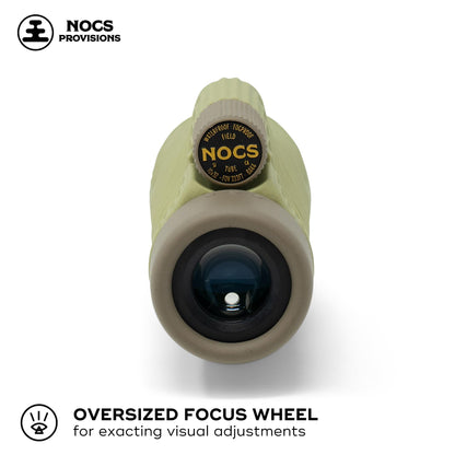Nocs Provisions Field Tube 10x32 Waterproof Monocular, 10X Magnification Telescope, Bak4 Prism, Wide Field of View for Bird Watching, Backpacking & Wildlife Viewing - Ponderosa Green