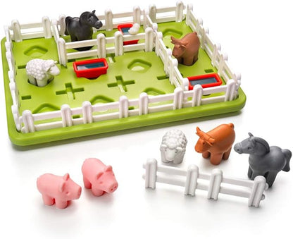 SmartGames Smart Farmer – Barnyard STEM Focused Cognitive Skill-Building Logic Puzzle Game with 60 Challenges for Ages 5+