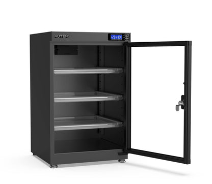 AUTENS 80L Dehumidifying Dry Cabinet Box, Digital Control Noiseless and Energy Saving, 4 Layers for DSLR SLR Camera Lens and Electronic Equipment Storage,Temperature Humidity LED Dual Screen
