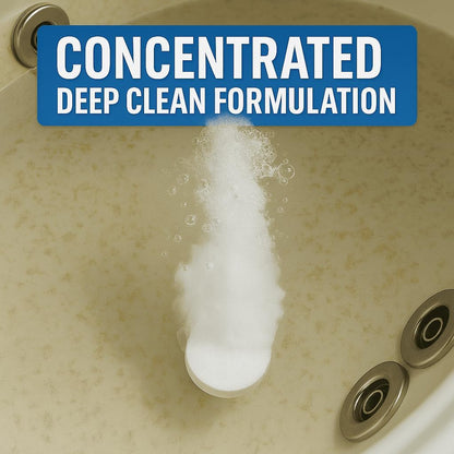 **Jetted Tub Cleaner | 12 Active Cleaning Tablets for Whirlpool & Spa Baths - Septic Safe & Effective**