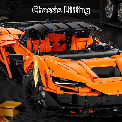 W11 Supercar Building Set 1:6 Large Modular Building Sports Car a Collectible and Display car for Adults(5036 Pieces)