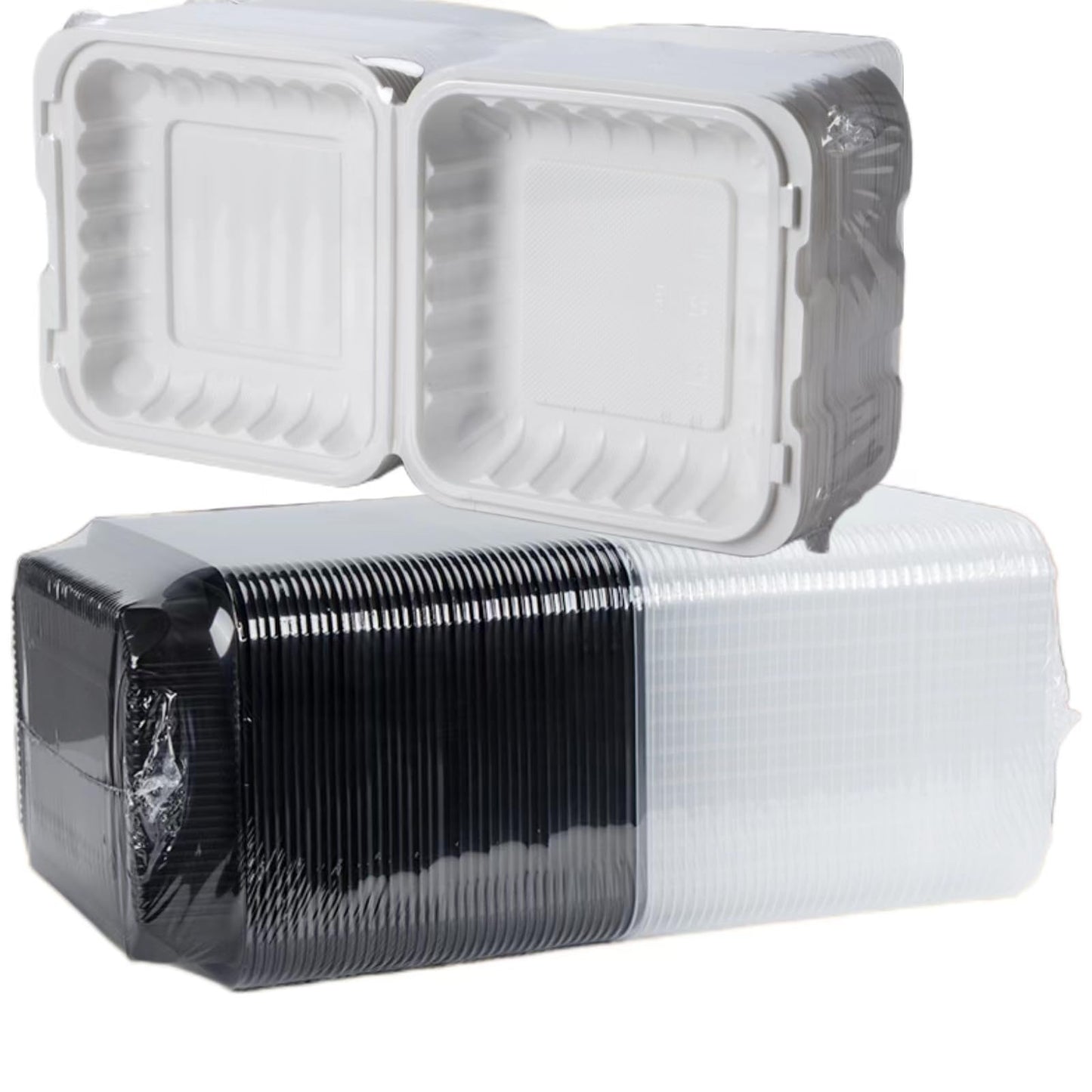 YANGRUI Togo Containers for Takeout,Lunch Storage,Food Prep 40 pack 48 oz + Clamshell Take Out Containers 41 oz 100-pack