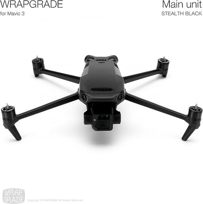 WRAPGRADE Full Skin Stickers for DJI Mavic 3 / Mavic 3 Classic (STEALTH BLACK)