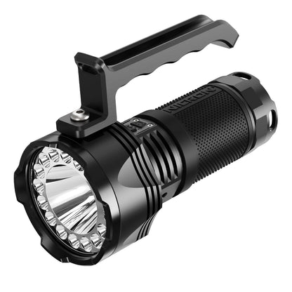 NIERON B400-B Super Bright 16000 Lumens Flashlight, Rechargeable Dual Switch Spotlight & Floodlight, 880m Beam Distance, 210H Runtime, IPX8 Waterproof, Tactical Flashlight for Camping Hiking Emergency