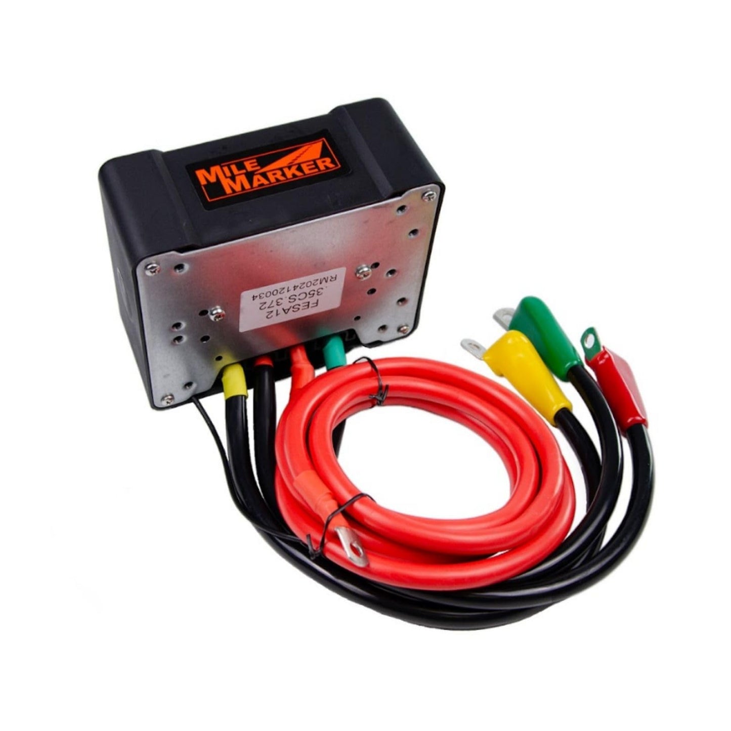 Mile Marker 76-53260W Winch SEC 15 | 3/8” x 72’ Synthetic Rope | 15,000 lb Pulling Capacity | Compact, Lightweight and Waterproof | 6.8 HP Series Wound Motor