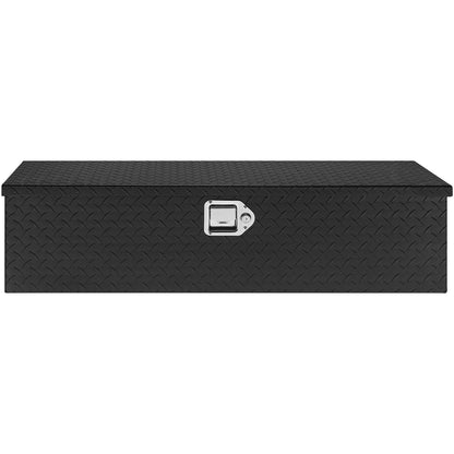 VEVOR Heavy Duty Aluminum Truck Bed Tool Box, Diamond Plate Tool Box with Side Handle and Lock Keys, Storage Tool Box Chest Box Organizer for Pickup, Truck Bed, RV, Trailer, 39"x13"x10", Black