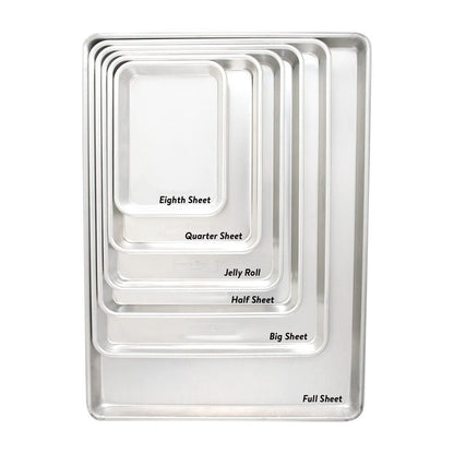 Nordic Ware Aluminum Full Size Sheet Pan 26 x 18 inches for commercial oven use, Full Sheet, 2-Pack (For Commercial Oven Use., Not for standard home ovens)