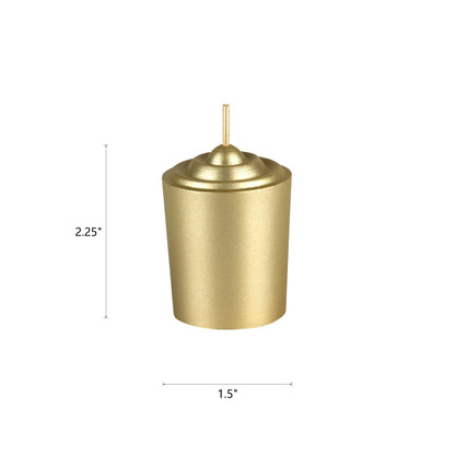 Mega Candles 12 pcs Unscented Gold Votive Candles, Hand Poured Wax Candle 15 Hours 1.5 Inch x 2.25 Inch, Home Décor, Wedding Receptions, Centerpieces, Occasions, Events, Meditations, Holders