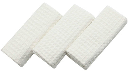 VeraSong Waffle Weave Kitchen Drying Towels - Thick Microfiber, Absorbent, Lint Free 16Inch x 24Inch 3 Pack Beige