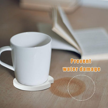 Ceramic Sublimation Blanks Car Coasters for Car Cup with Finger Notch for Easy Removal Ceramic Car Cupholder Auto Cupholder Keep Vehicle from Cold Drink Sweat Stain Spill (48)