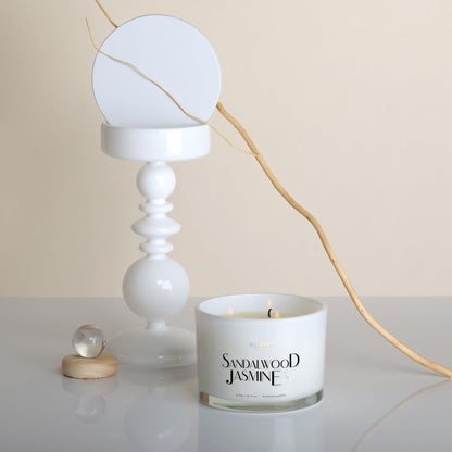 Scented Candle, Talent Candles for Home Scented, 3 Wicks Soy Candles, Candle Gifts for Women & Men, Contemporary Jar Candles, 25 hrs Burn, 10.9oz Sandalwood & Jasmine, TCGG8100A