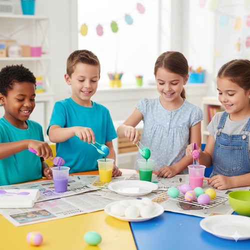 Fun Express Easter Egg Dying Tongs, 12 Pieces, Great For Kids Mess Free Crafts for Easter, Daycare, School and Home Supplies