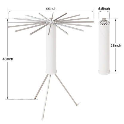 BOQORAD Tripod Clothes Drying Rack,Drying Rack Clothing Foldable,(16 Aluminium Poles),Standing Dry Racks,Laundry Drying Rack,Clothes Hanger Rack,Laundry Rack Folding,Collapsible,Retractable