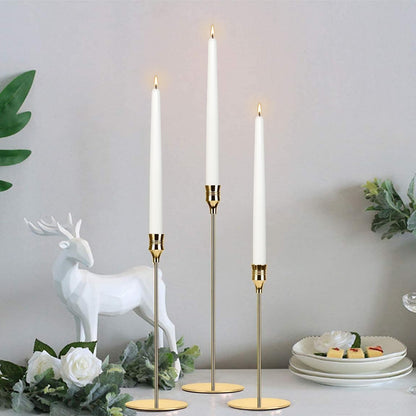 12Pack 10inch White Taper Candles- Dripless, Smokeless and Unscented candle-Long burning 8-9 Hours for home décor, Candlesticks, Dinner Table, Halloween,Vigil, Advent, Christmas, Thanksgiving, Kwanzaa