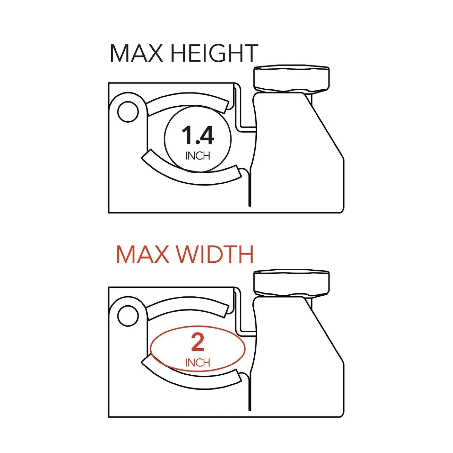 DMOS Shovel Mount - Aluminum Off-Road & Overlanding Tool Mount Clamp for Trucks, Cars, & ATVs - Universal Shovel/Axe