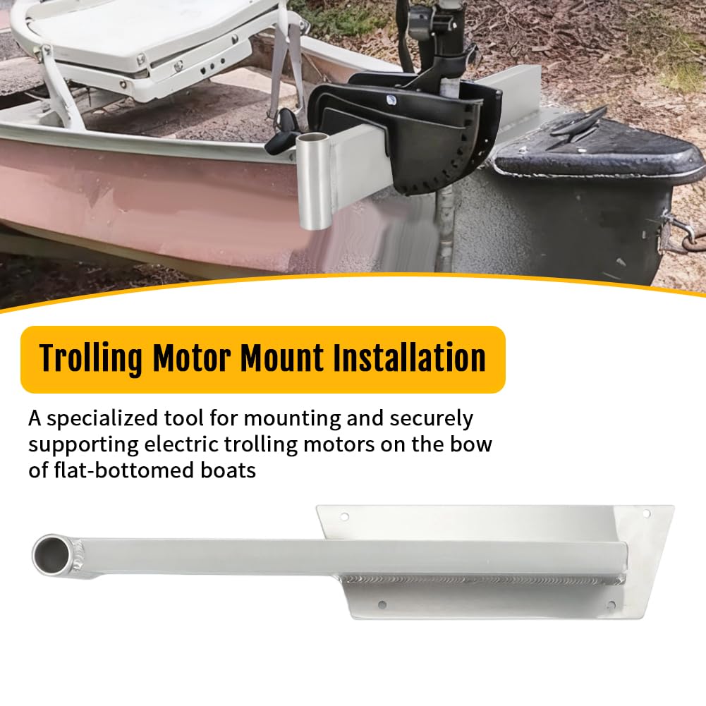 WIKIBB Trolling Motor Mount For Gheenoe Boat with Handle Nose Cap (For the right side)