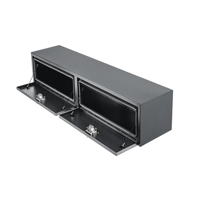 Garvee Black Steel Underbody Truck Tool Box, Truck Bed & Underbelly RV Storage Box, Locking t-Latch, Weather-Resistant, Heavy-Duty Job Box for Pickup Truck Bed, RV, Trailer, 60 in x 16 in x 13 in