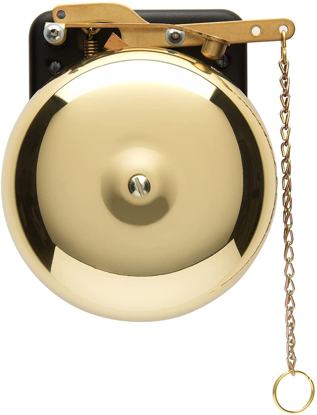 Bevin Bells Brass Trip Gong | Traditional Prize Fighter 8" Boxing Bell | Loud & Made of Steel & Brass | Boxing Training and Warning Device in One | Man Cave/Bar Accessory | Made in USA